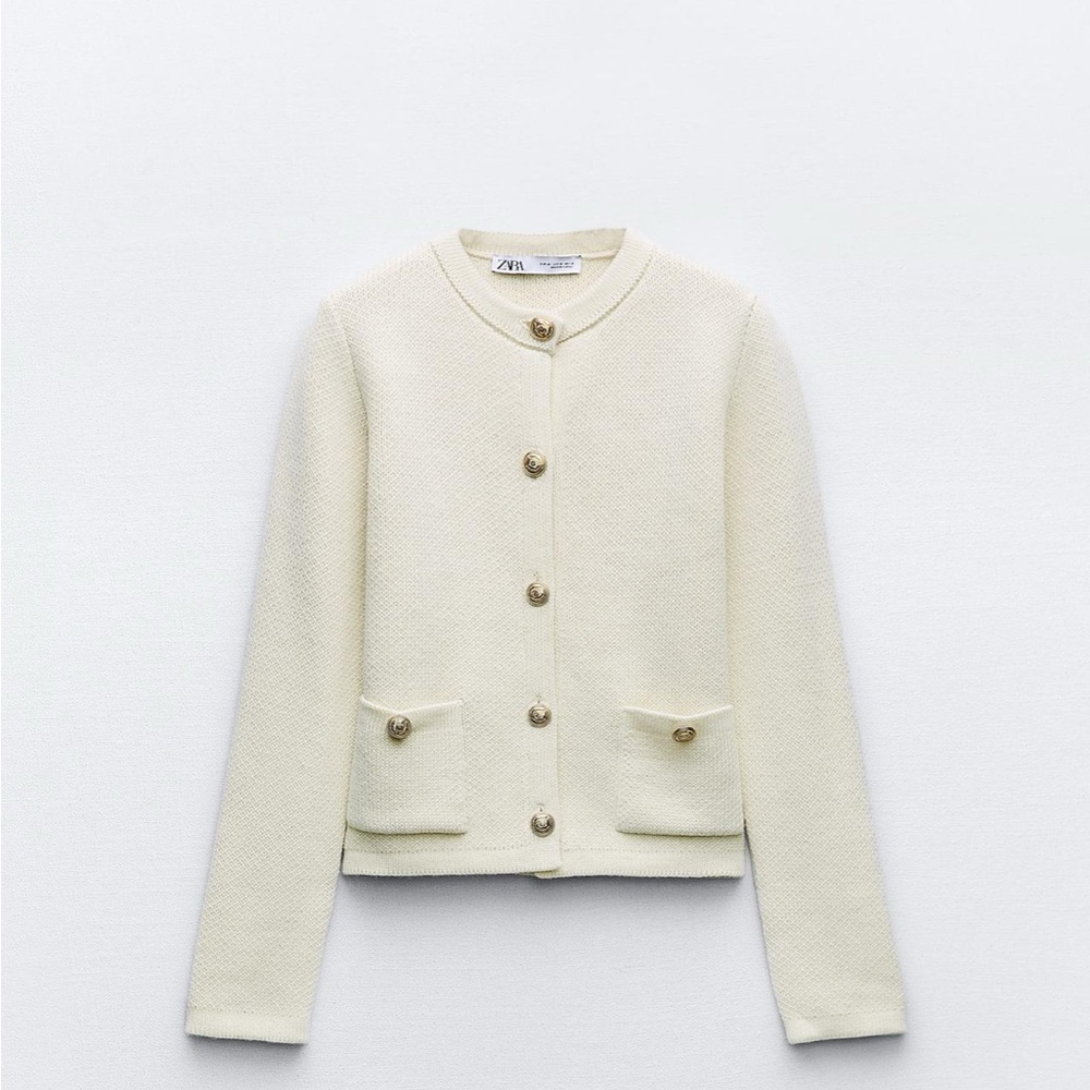 NWT KNIT CARDIGAN WITH GOLDEN BUTTONS